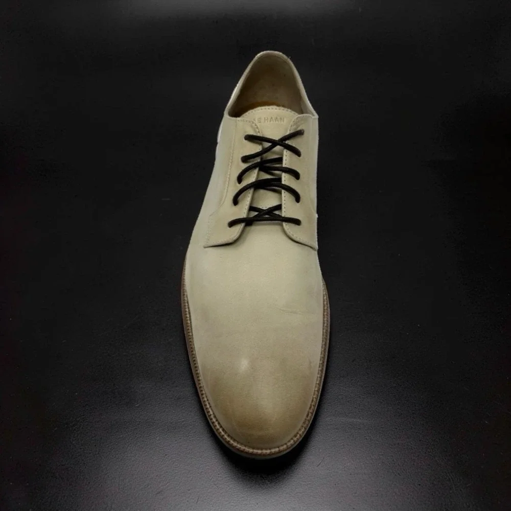 Cole Haan Sawyer Plain Oxford Shoes C35841 Mortar Nubuck Suede Beige Mens 10.5 M